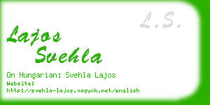 lajos svehla business card